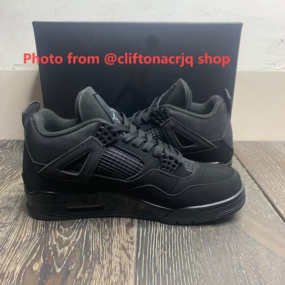 Men’s Size ?New Air Jordan 4 Retro  \'Military Black\' main image 6